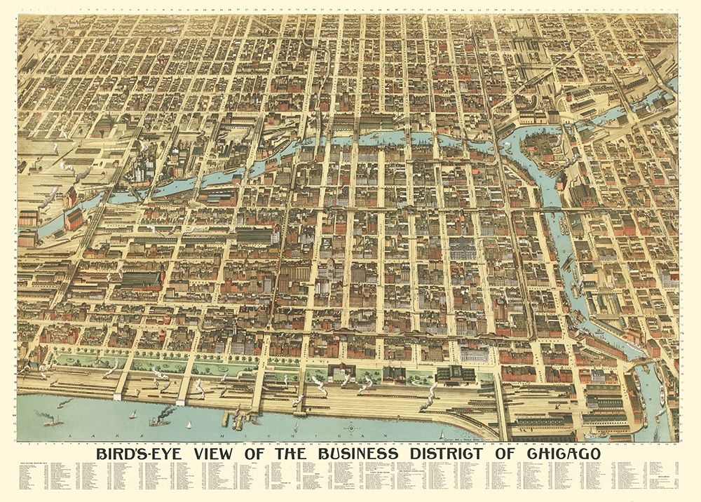 Chicago Illinois - Poole 1898 art print by Poole for $57.95 CAD