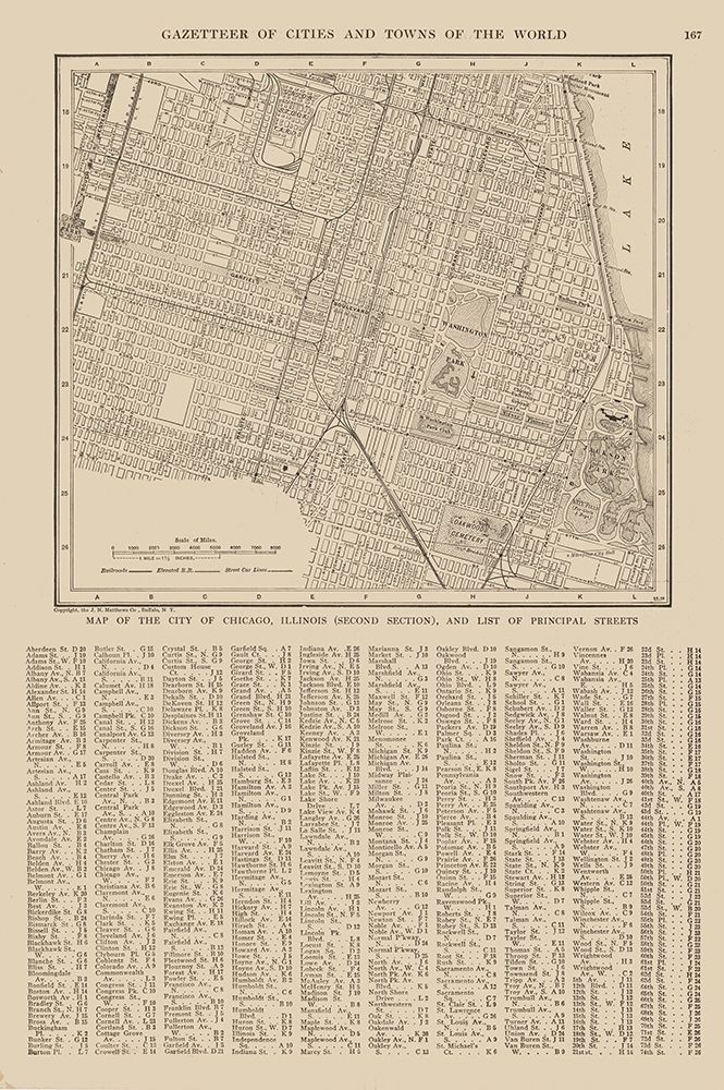 Chicago  Illinois - Reynold 1921 art print by Reynold for $57.95 CAD