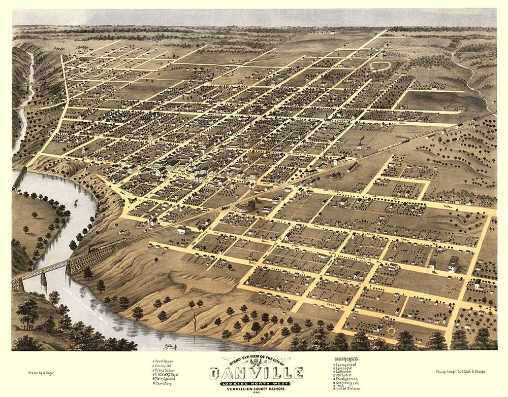 Danville Illinois - Ruger 1869 art print by Ruger for $57.95 CAD