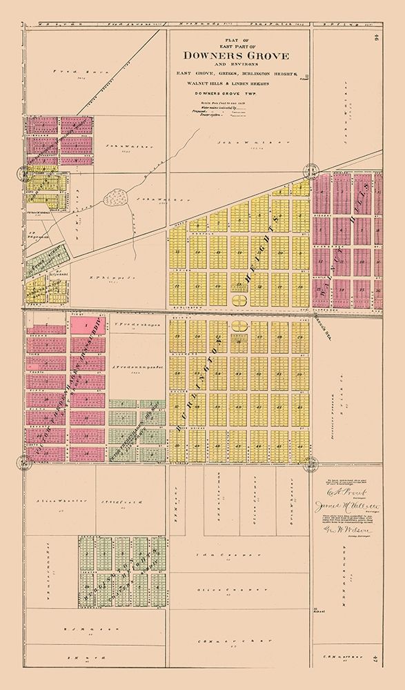 Eastern Downers Grove  Illinois - 1904 art print by Middle-West Publishing Co. for $57.95 CAD