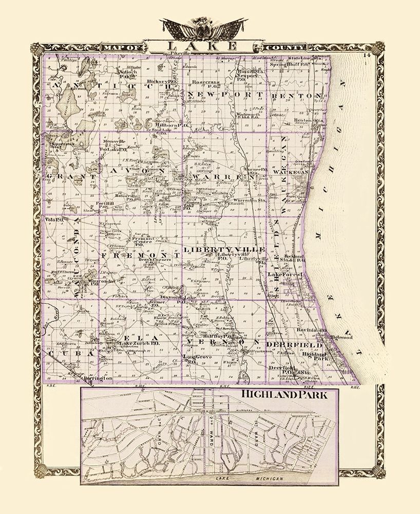 Lake Illinois Landowner - Warner 1870 art print by Warner for $57.95 CAD