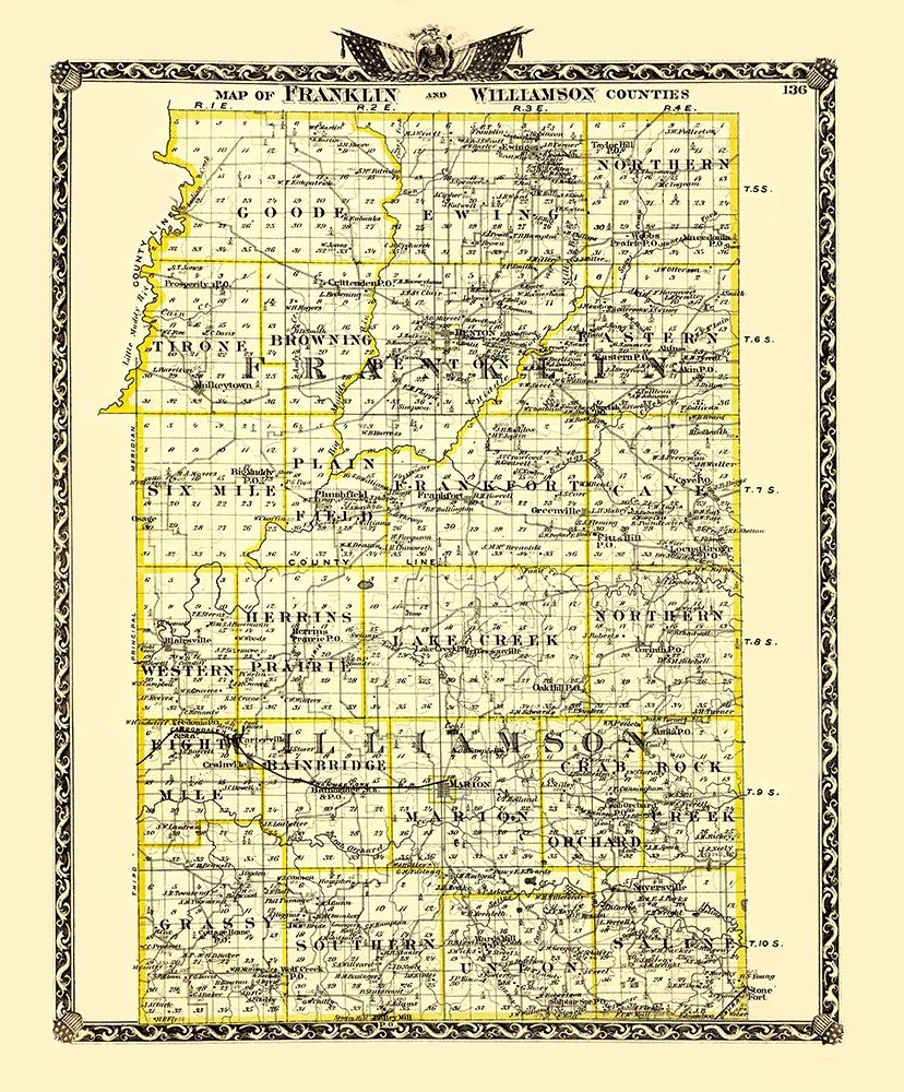 Franklin  Williamson Illinois Landowner art print by Warner for $57.95 CAD