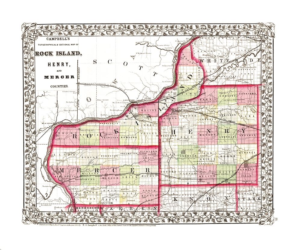 Henry  Rock Island  Mercer Illinois - Campbell art print by Campbell for $57.95 CAD