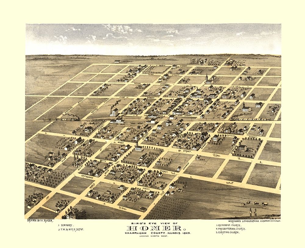 Homer Illinois - Ruger 1869 art print by Ruger for $57.95 CAD