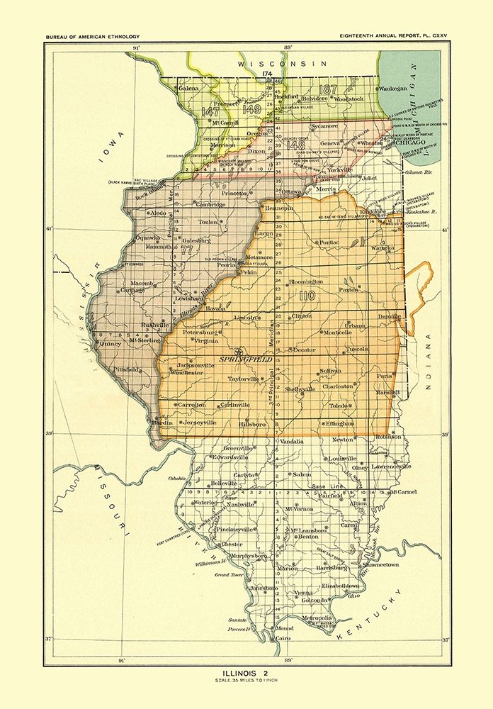 Illinois - Hoen 1896 art print by Hoen for $57.95 CAD