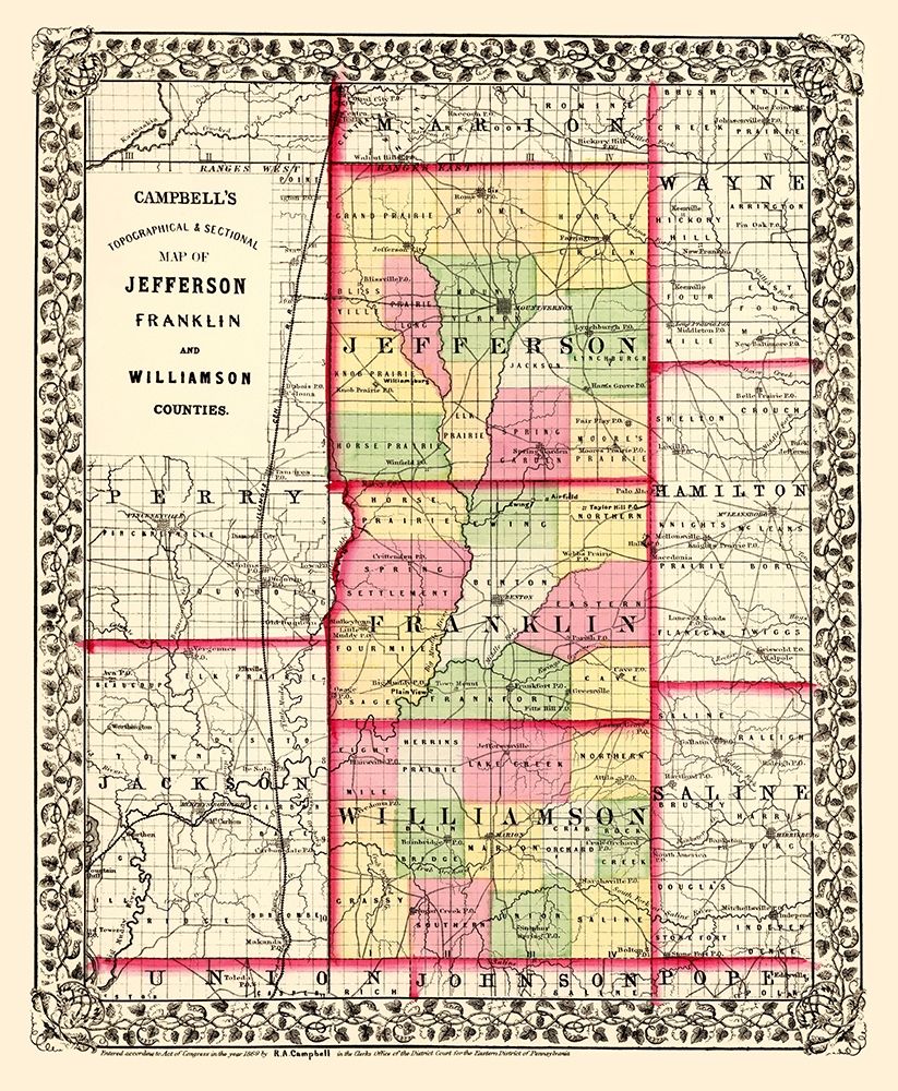 Jefferson Franklin Williamson Illinois art print by Campbell for $57.95 CAD