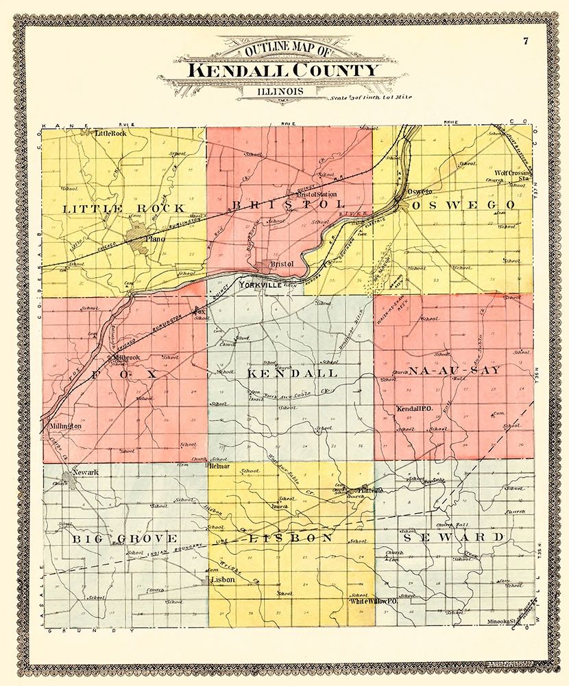 Kendall Illinois - Ogle 1903 art print by Ogle for $57.95 CAD