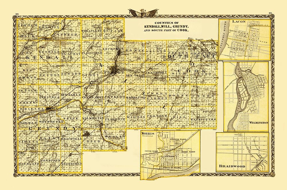 Kendall Will Grundy Cook Illinois Landowner art print by Warner for $57.95 CAD