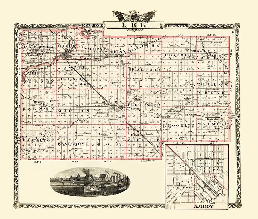 Lee Illinois Landowner - Warner 1870 art print by Warner for $57.95 CAD