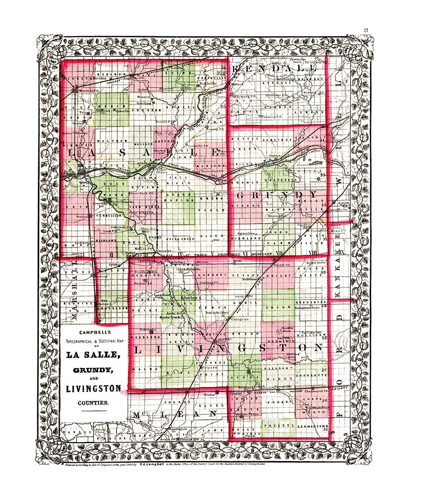 La Salle  Grundy  Livingston Illinois art print by Campbell for $57.95 CAD