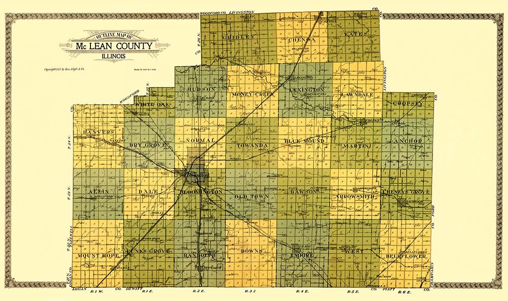 Mclean Illinois - Ogle 1914 art print by Ogle for $57.95 CAD