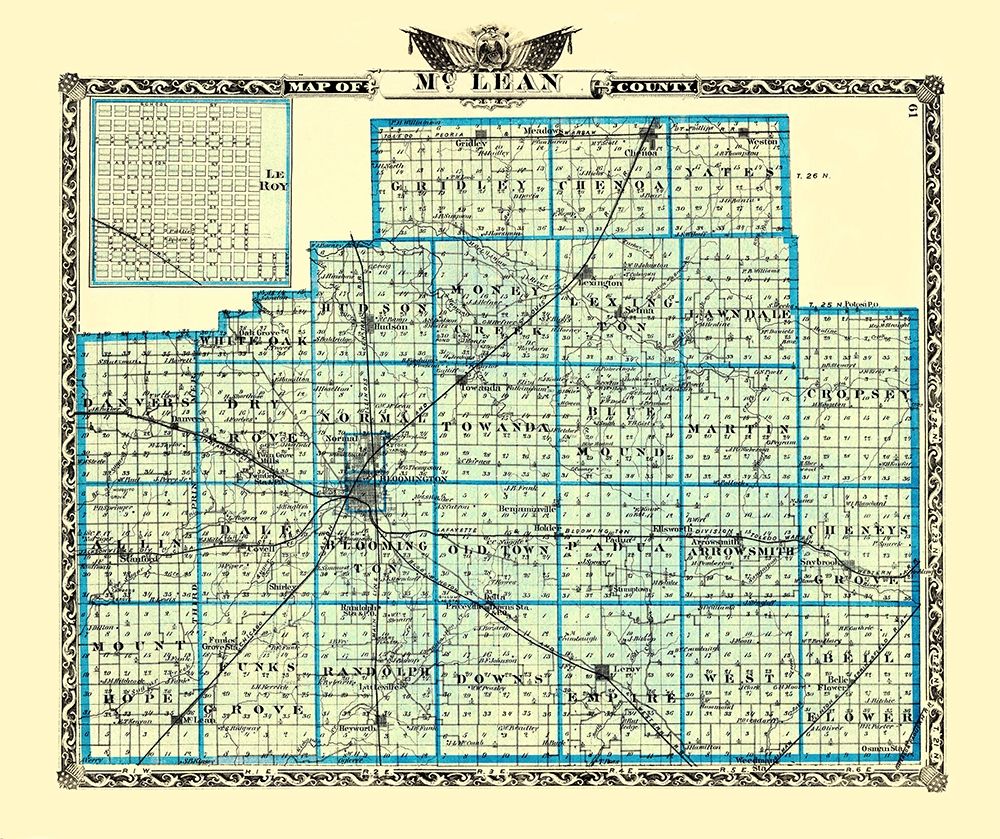 Mclean Illinois Landowner - Warner 1870 art print by Warner for $57.95 CAD
