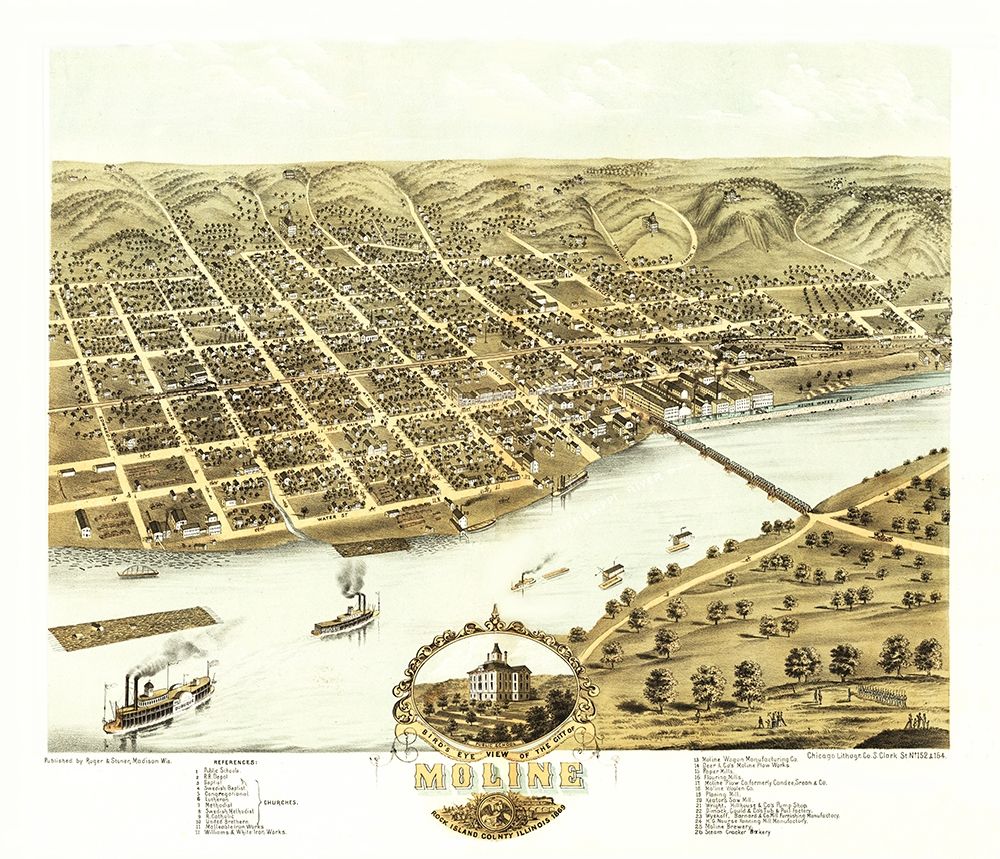 Moline Illinois - Ruger 1869 art print by Ruger for $57.95 CAD