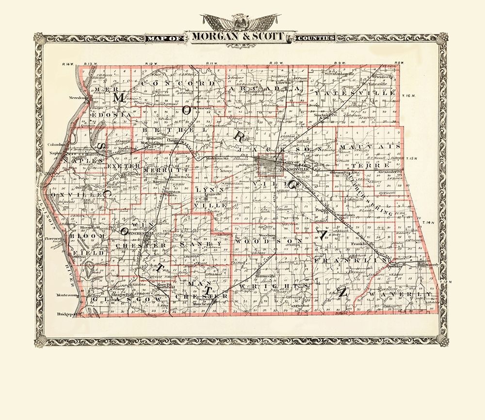 Morgan  Scott Illinois Landowner - Warner 1876 art print by Warner for $57.95 CAD