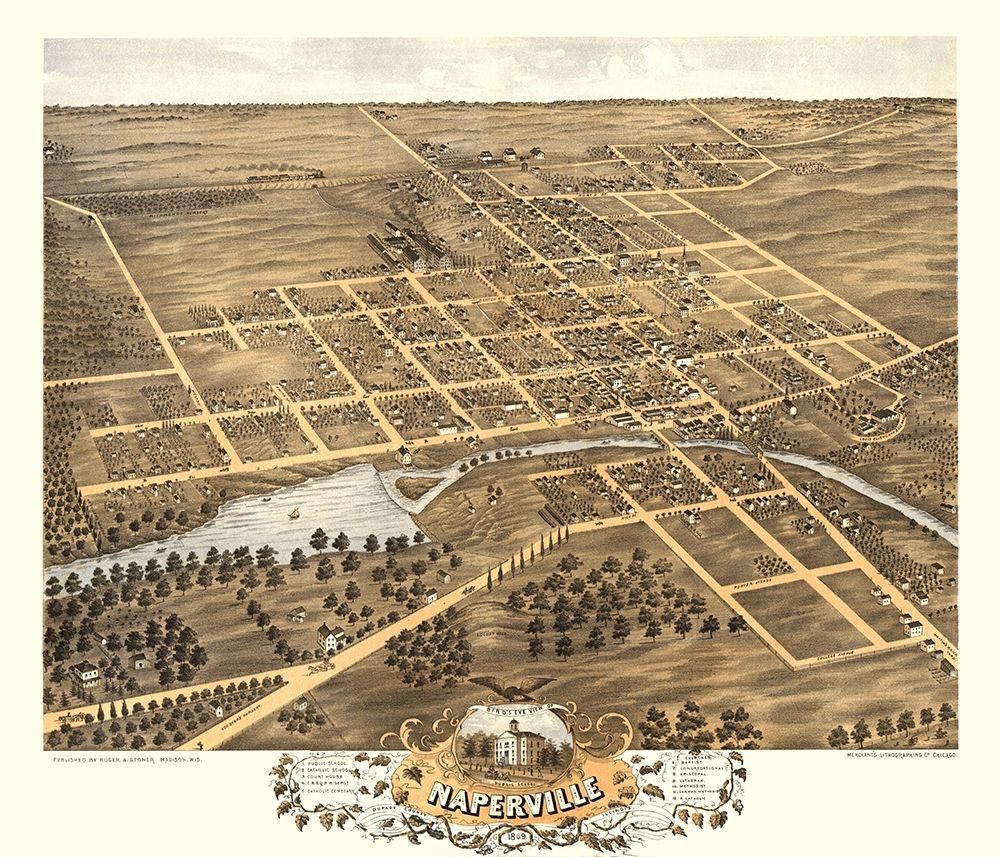 Naperville Illinois - Ruger 1869 art print by Ruger for $57.95 CAD