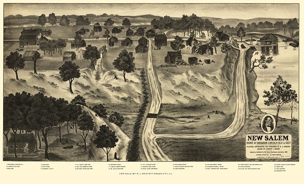New Salem Illinois - Onstott 1909 art print by Onstott for $57.95 CAD