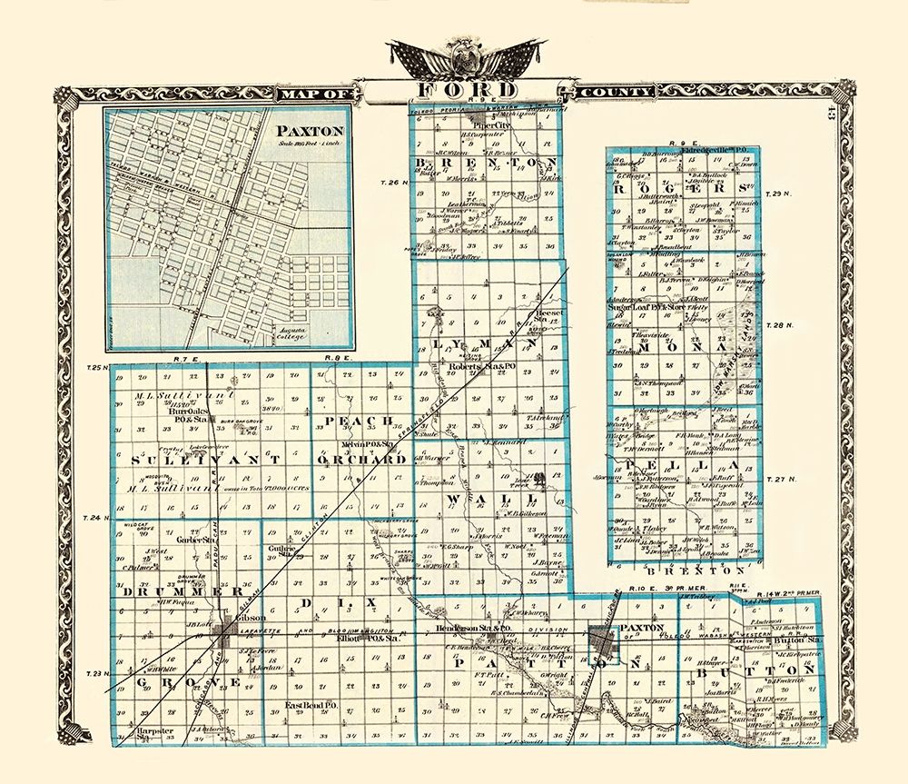 Ford Illinois Landowner - Warner 1870 art print by Warner for $57.95 CAD