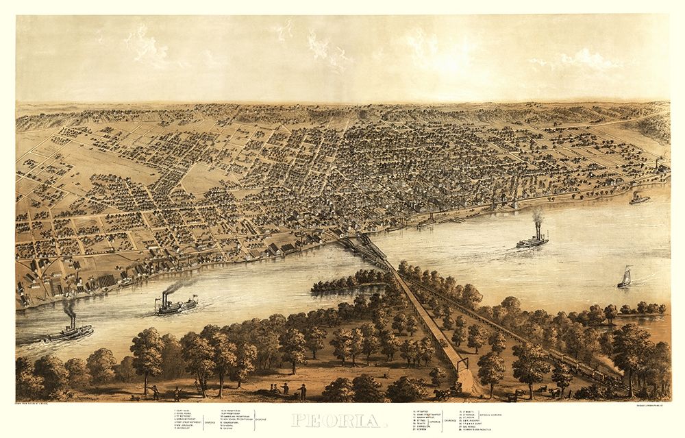Peoria Illinois - Ruger 1867 art print by Ruger for $57.95 CAD
