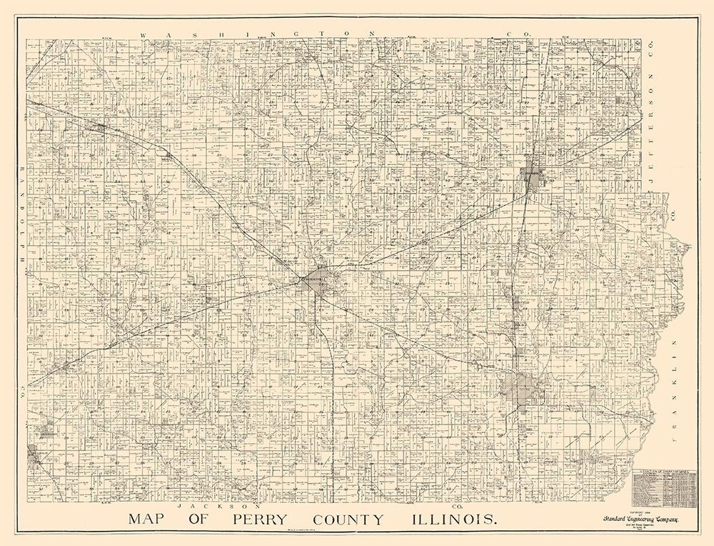 Perry County Illinois - Standard Engineering 1908 art print by Standard Engineering for $57.95 CAD