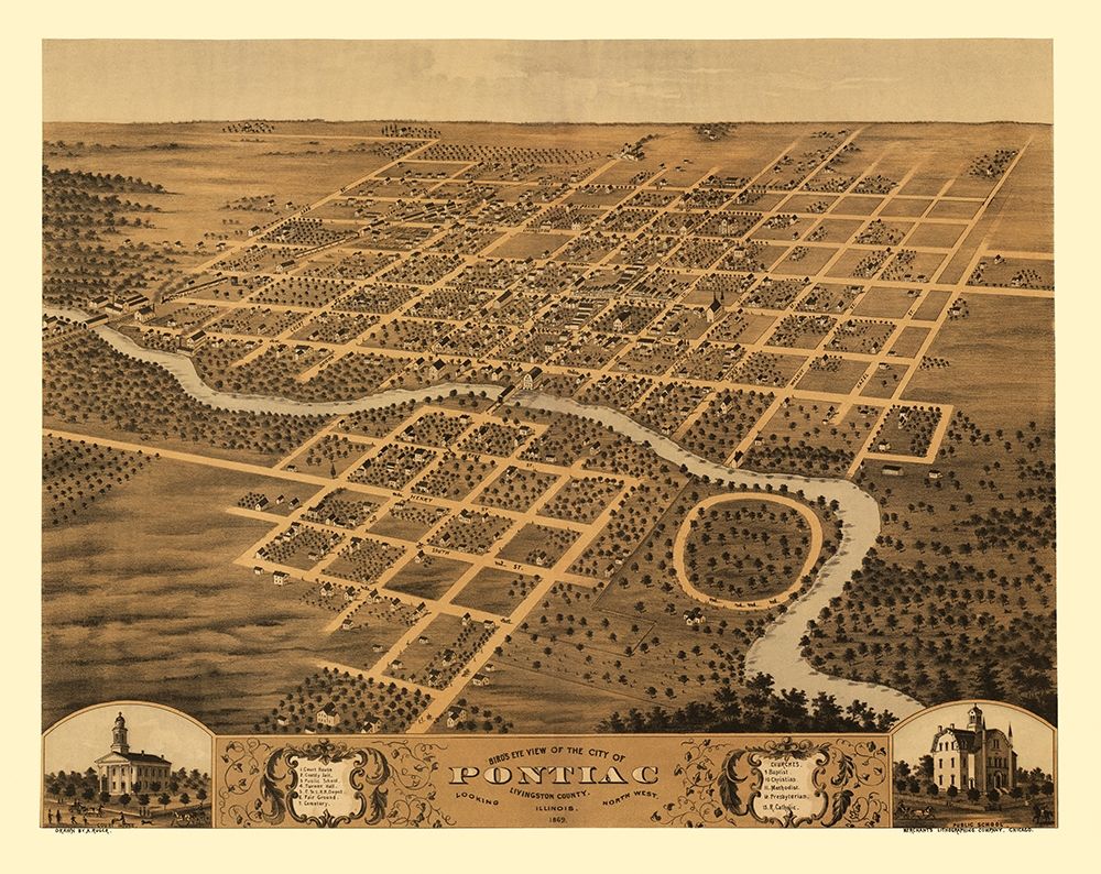 Pontiac Illinois - Ruger 1869 art print by Ruger for $57.95 CAD
