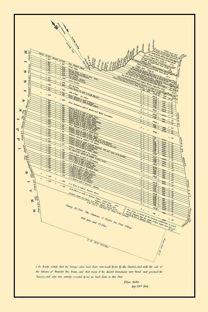 Prairie Du Pont Illinois Landowner - Rector 1808 art print by Rector for $57.95 CAD