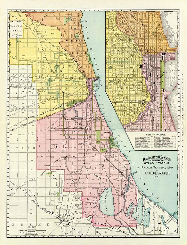 Chicago Illinois Railway Terminal - 1892 art print by Unknown for $57.95 CAD