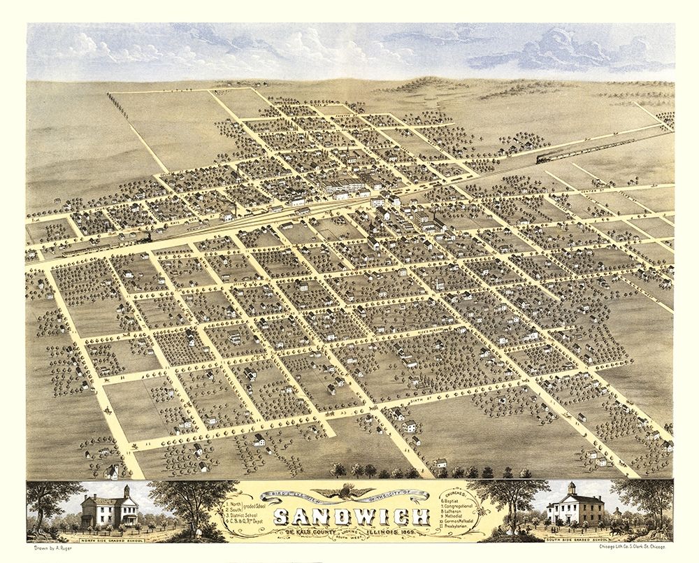 Sandwich Illinois - Ruger 1869 art print by Ruger for $57.95 CAD