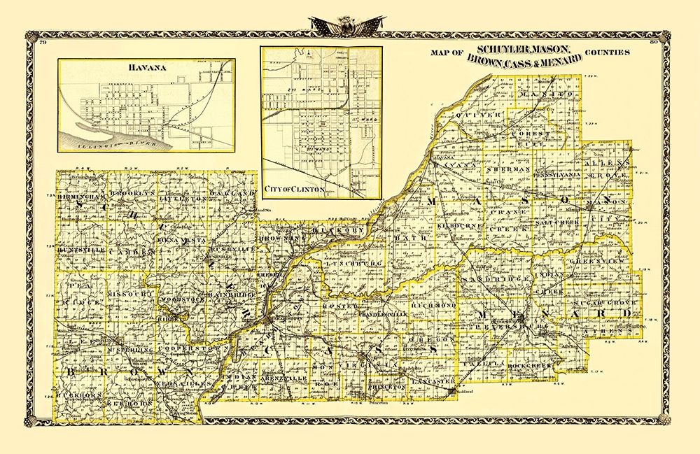 Schuyler Mason Brown Cass Menard IL Landowner art print by Warner for $57.95 CAD