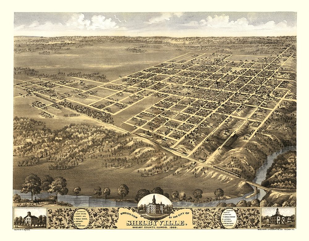 Shelbyville Illinois - Ruger 1869 art print by Ruger for $57.95 CAD