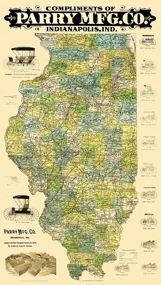 Illinois - Burford 1880 art print by Burford for $57.95 CAD