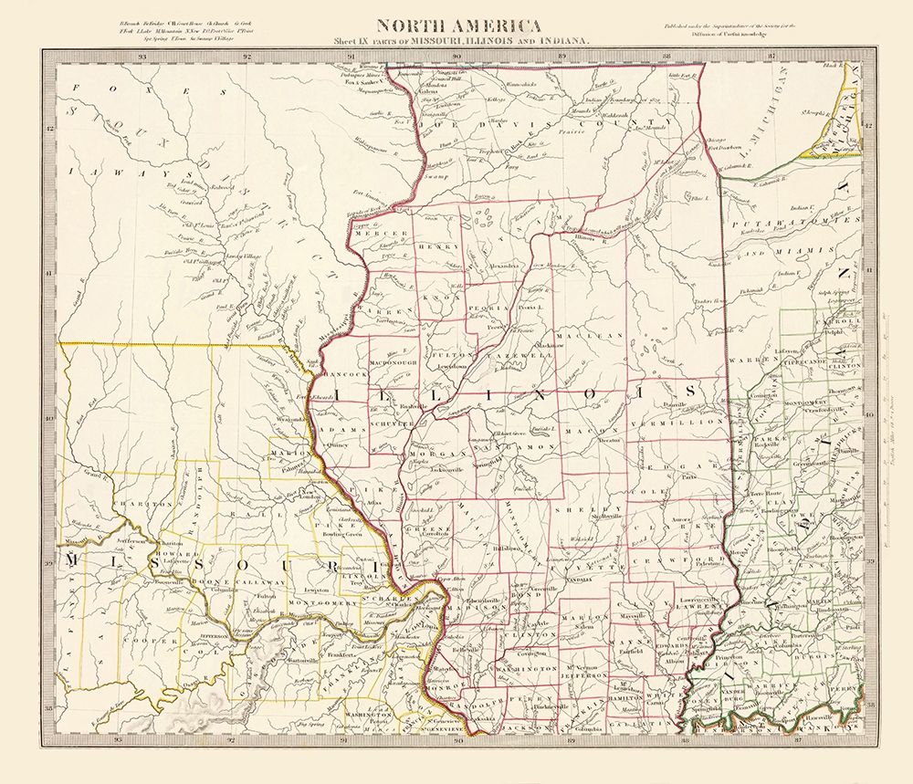 Illinois - Walker 1846 art print by Walker for $57.95 CAD