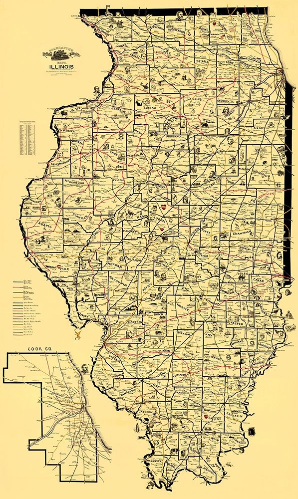 Railroad Routes - McEwen 1897 art print by McEwen for $57.95 CAD