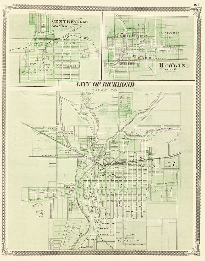 Centreville, Dublin, Richmond Indiana - Baskin art print by Baskin for $57.95 CAD