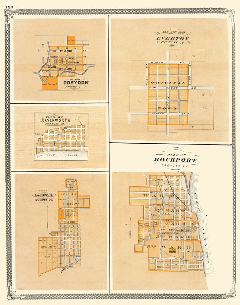 Corydon, Everton, Leavenworth, Jasper Indiana art print by Baskin for $57.95 CAD