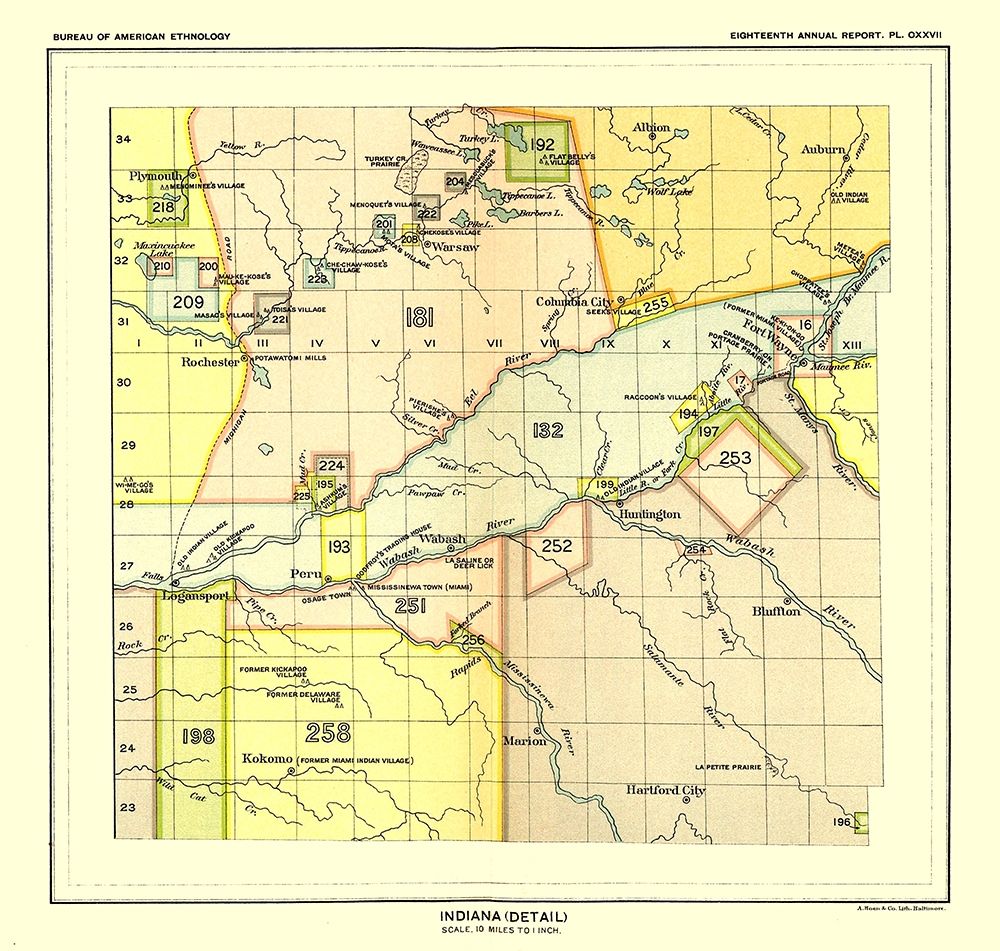 Indiana - Detail - Hoen 1896 art print by Hoen for $57.95 CAD