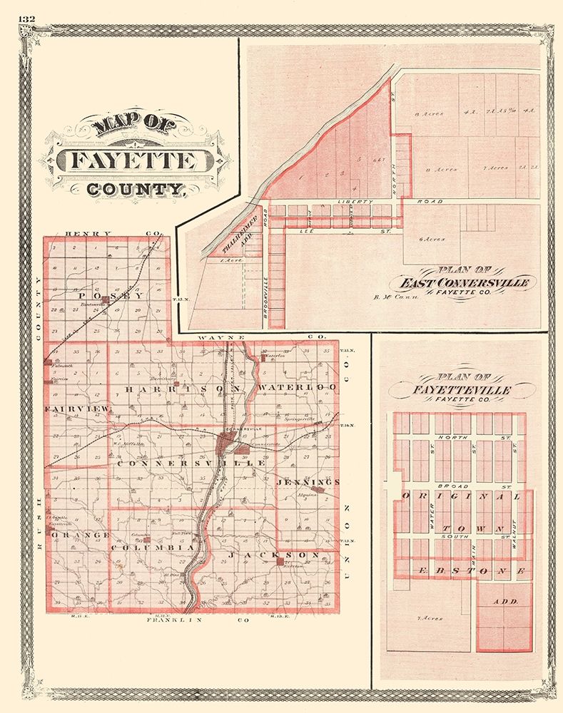 Fayette Indiana - Baskin 1876 art print by Baskin for $57.95 CAD