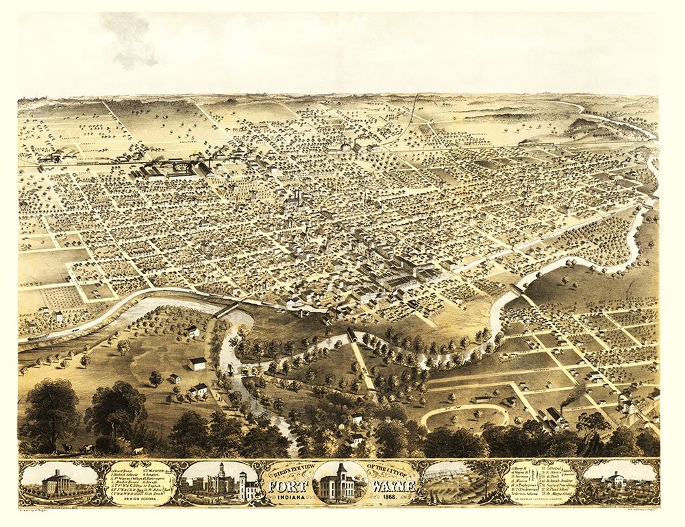 Fort Wayne Indiana - Ruger 1868 art print by Ruger for $57.95 CAD