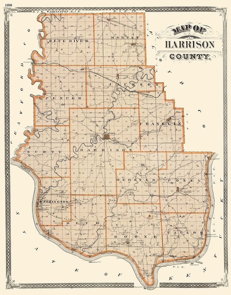 Harrison Indiana - Baskin 1876 art print by Baskin for $57.95 CAD