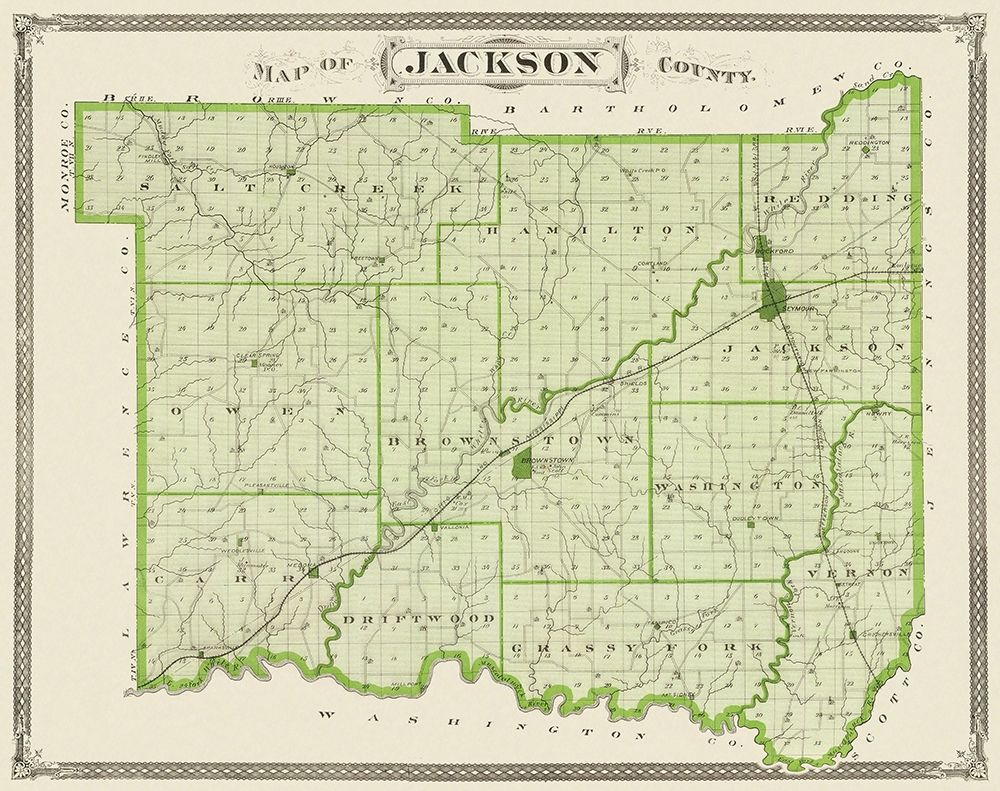 Jackson Indiana Landowner - Andreas 1876 art print by Andreas for $57.95 CAD