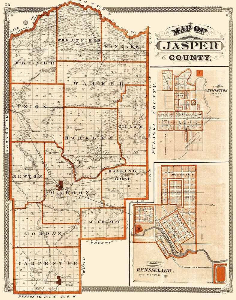 Jasper Indiana - Baskin 1876 art print by Baskin for $57.95 CAD