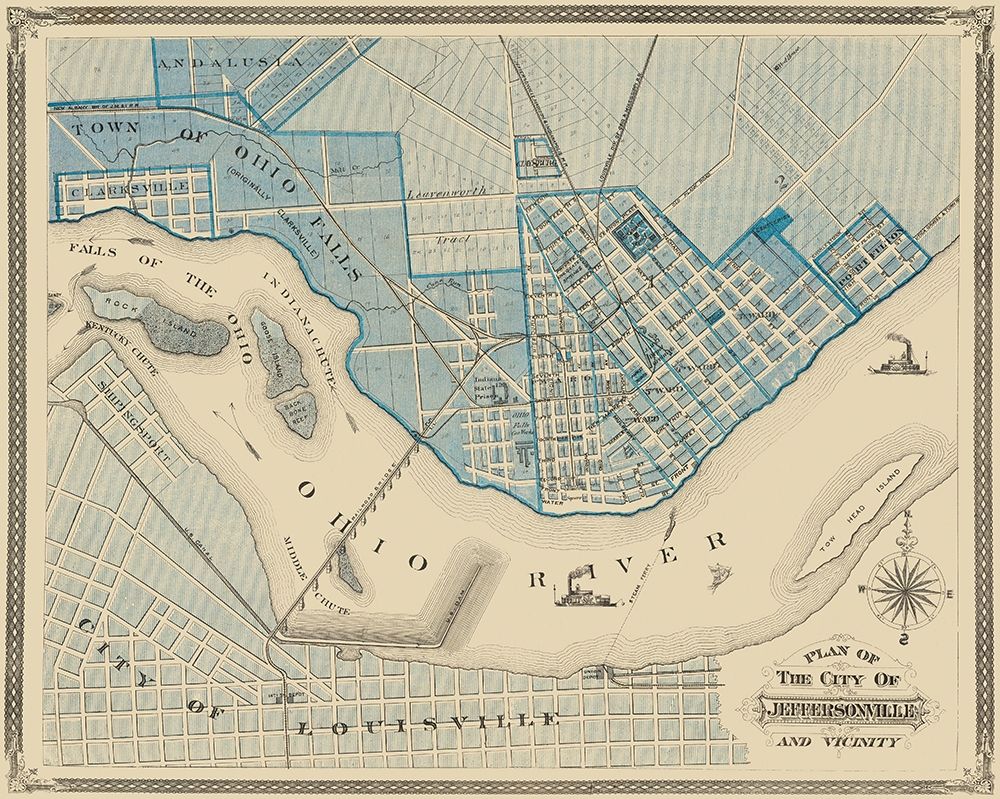 Jeffersonville Indiana - Baskin 1876 art print by Baskin for $57.95 CAD