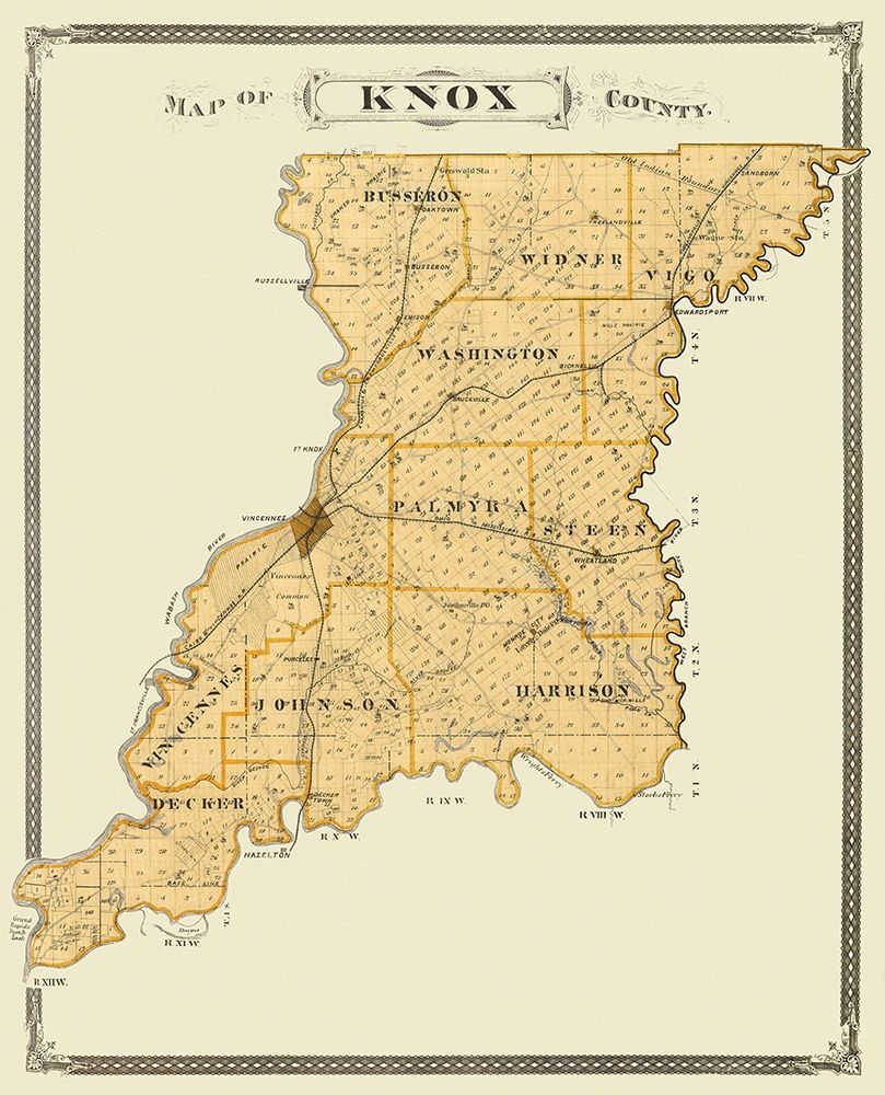 Knox Indiana Landowner - Andreas 1876 art print by Andreas for $57.95 CAD