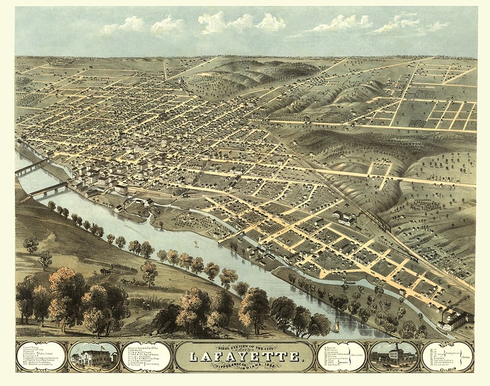 Lafayette Indiana - Ruger 1868 art print by Ruger for $57.95 CAD
