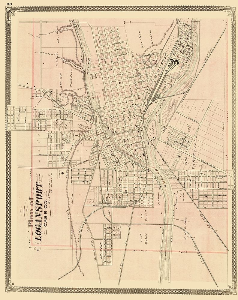 Logansport Indiana Landowner - Baskin 1876 art print by Baskin for $57.95 CAD