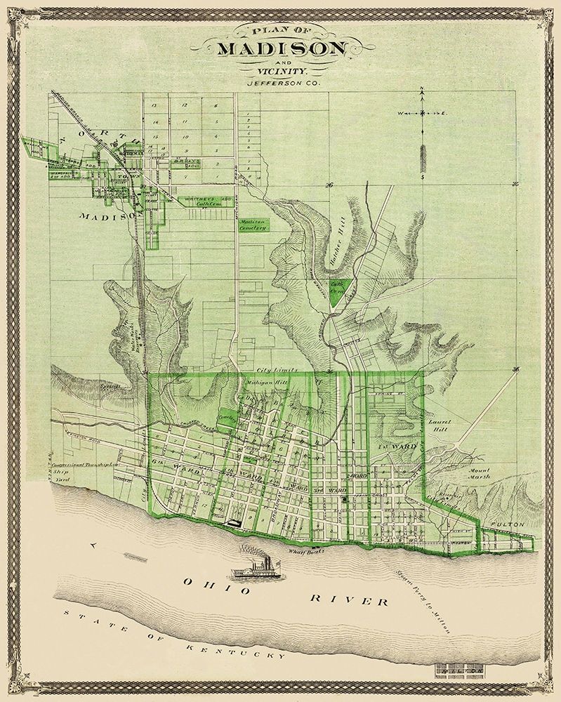 Madison Indiana Landowner - Baskin 1876 art print by Baskin for $57.95 CAD