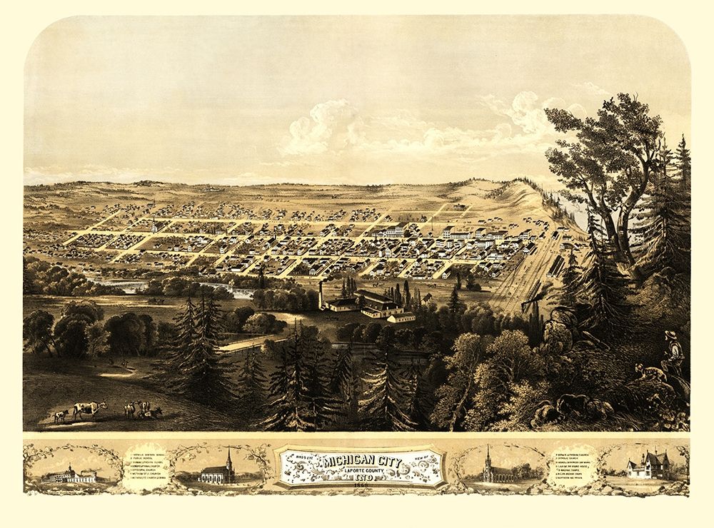 Michigan City Indiana - Ruger 1869 art print by Ruger for $57.95 CAD