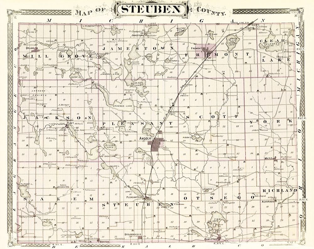 Steuben Indiana - Baskin 1876 art print by Baskin for $57.95 CAD