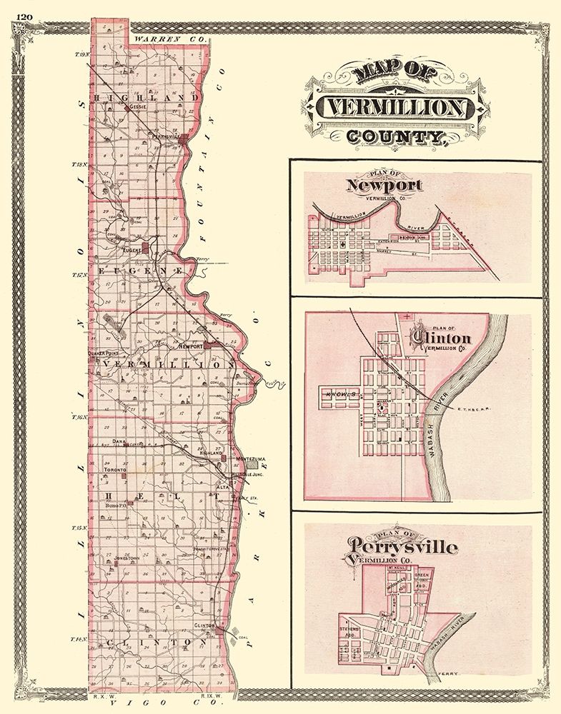 Vermillion Indiana - Baskin 1876 art print by Baskin for $57.95 CAD