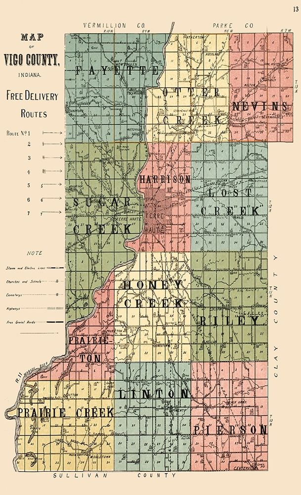 Vigo Indiana - 1907 art print by Unknown for $57.95 CAD