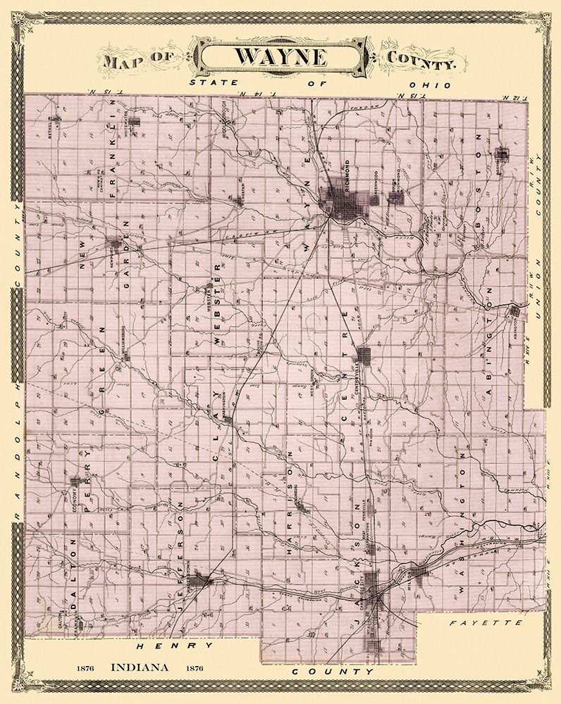 Wayne Indiana Landowner - Andreas 1876 art print by Andreas for $57.95 CAD